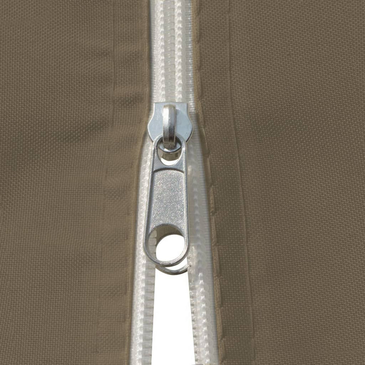 Taupe Outdoor Gazebo Canopy with Curtain Fabric Roof E401095