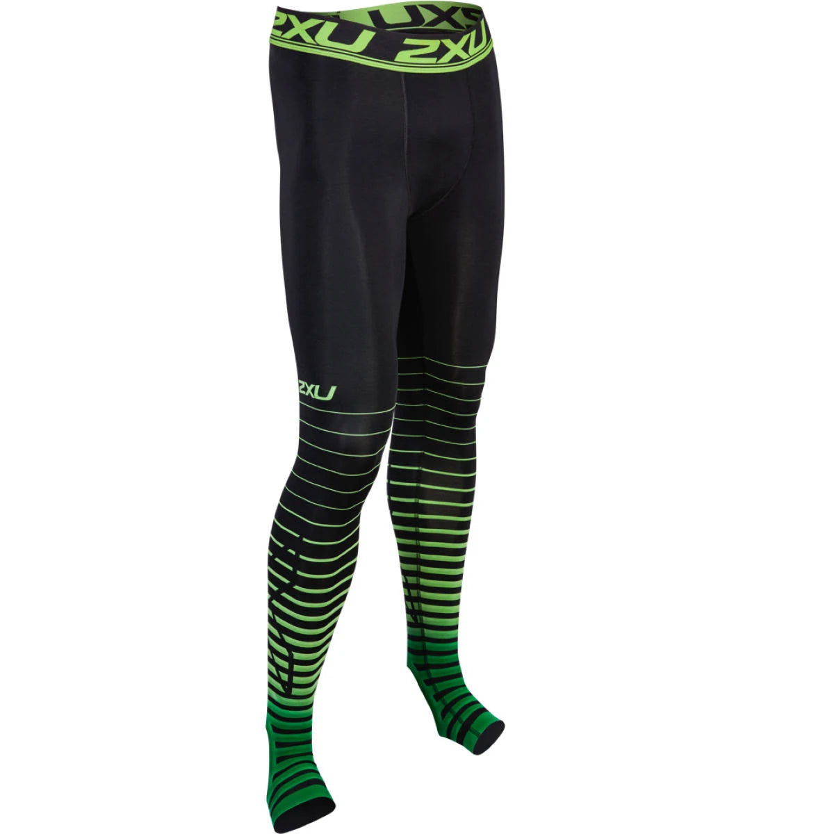 Black-Green XXL Compression Tights Y97457