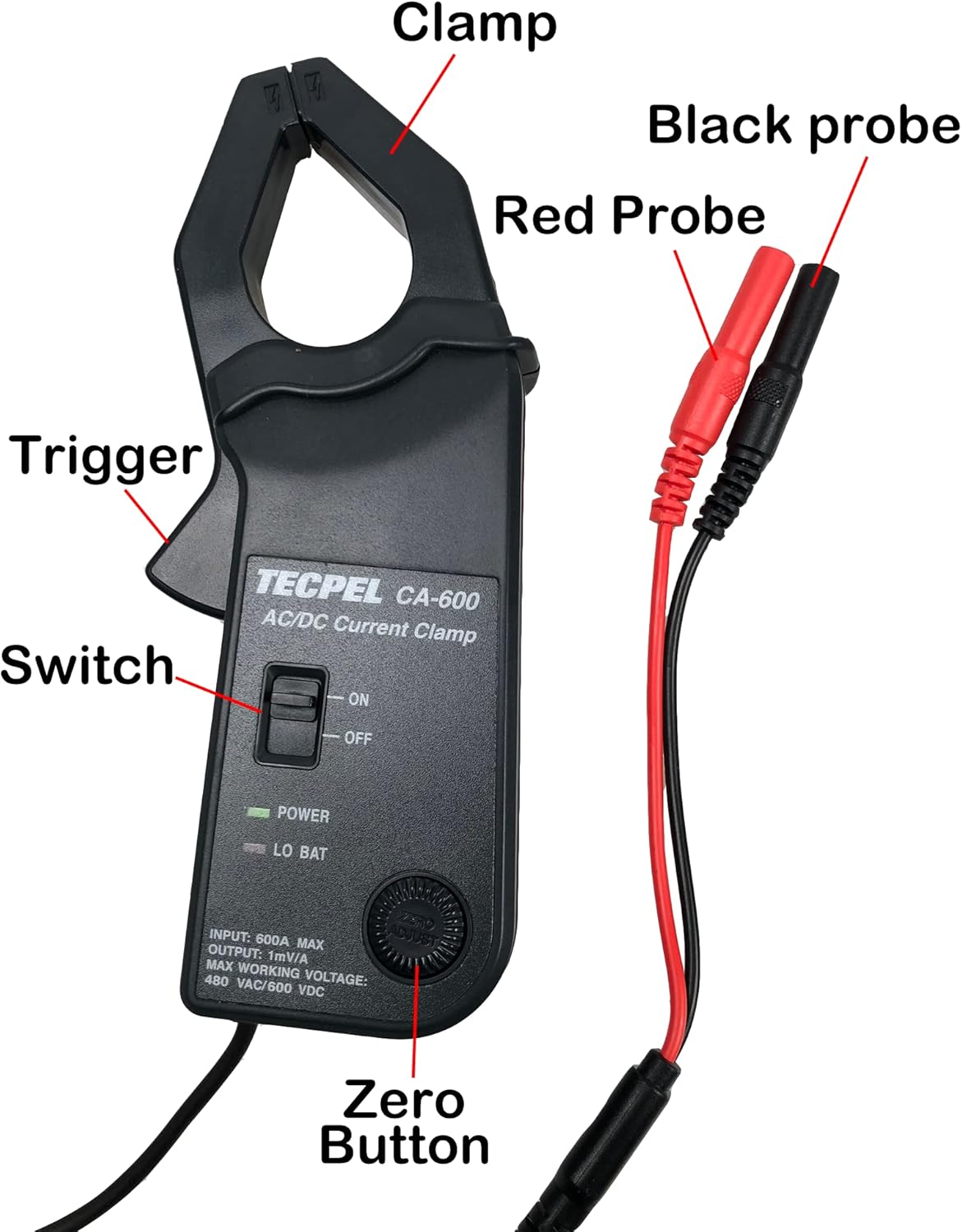 AC/DC Current Clamp Transmitter Probe 600A S440266