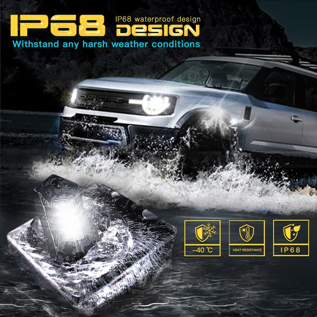 White LED Rock Lights 16PCS Waterproof P822
