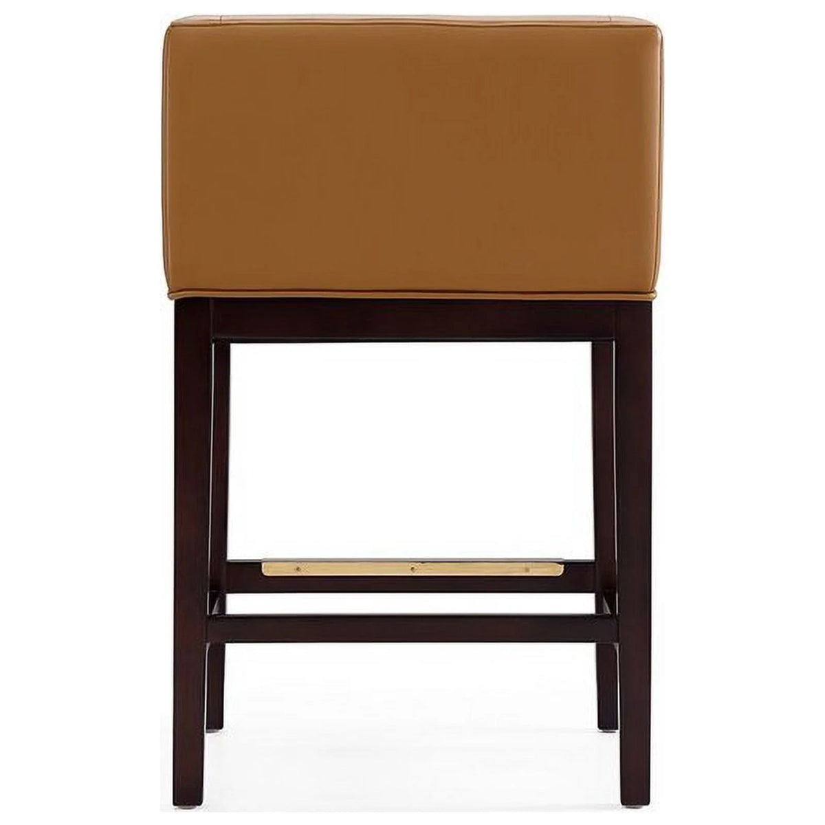 Camel and Dark Walnut Beech Wood Counter Height Bar Stool X273629