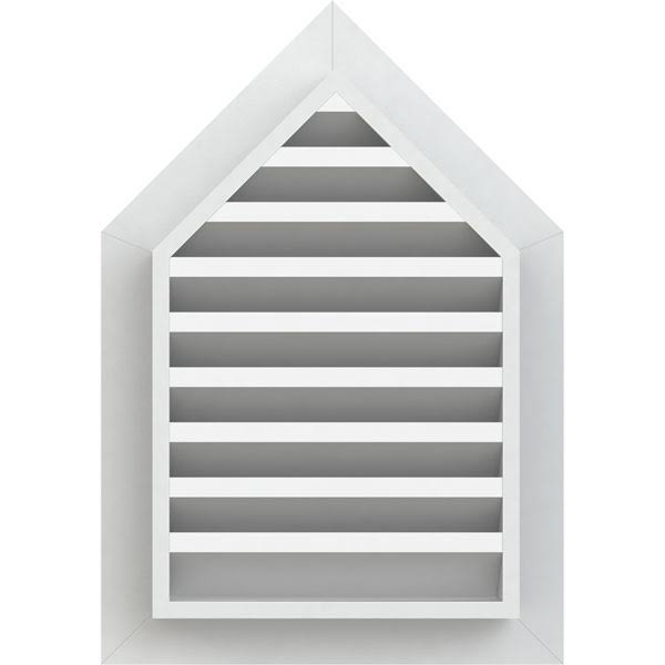 Peaked Top Gable Vent, PVC, 10/12 Pitch J85669
