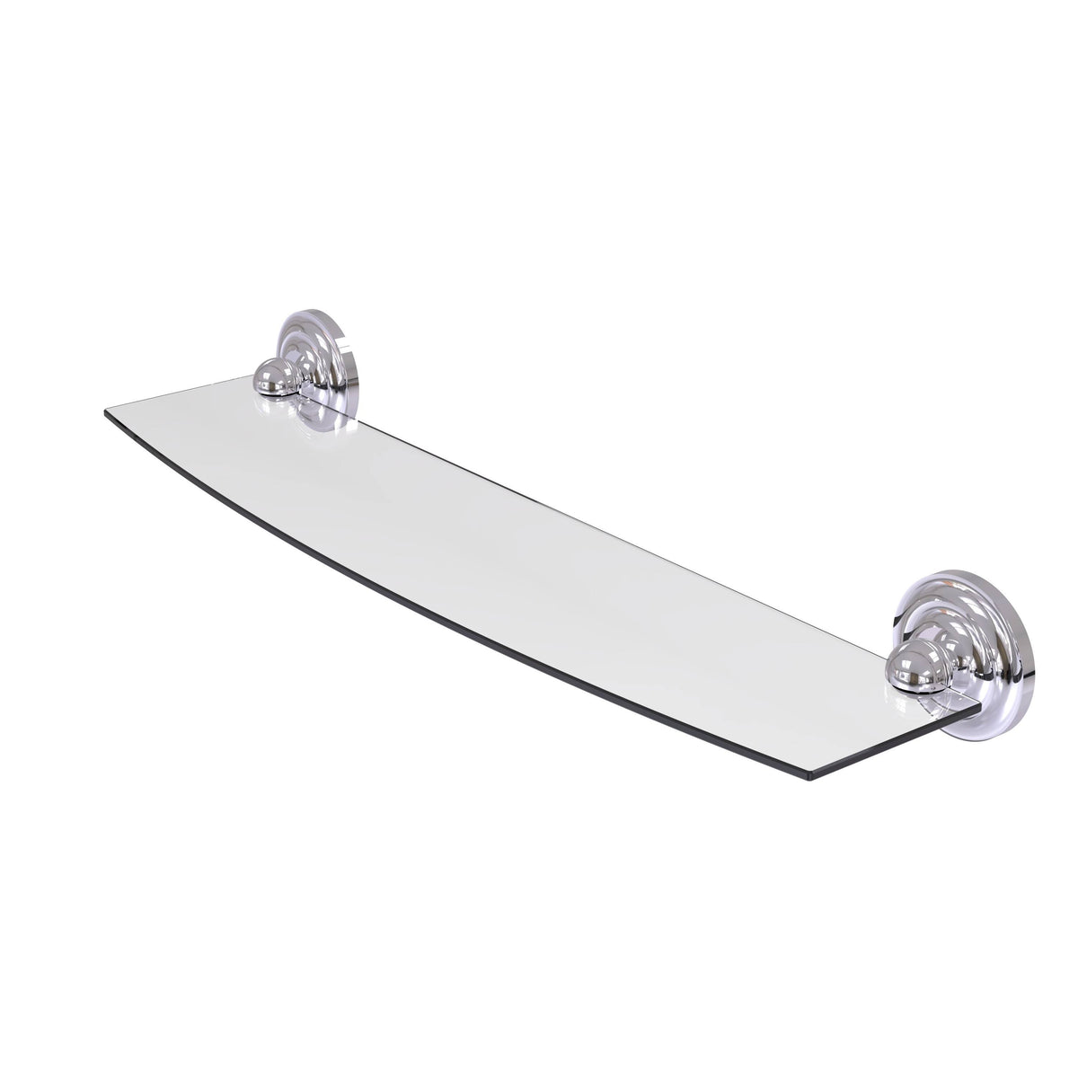 Polished Chrome 24 inch Glass Shelf D329