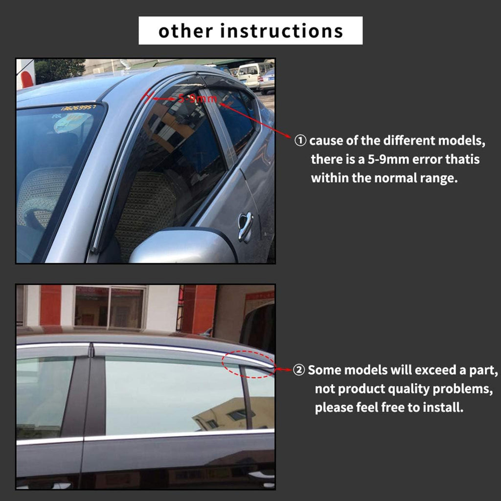 Smoke Side Window Deflectors for A3 Hatchback 2010-2013 A795953