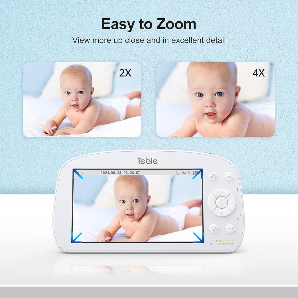 5.5 Video Baby Monitor with Camera and Audio, 720P HD Night Vision, 5000mAh Battery L949