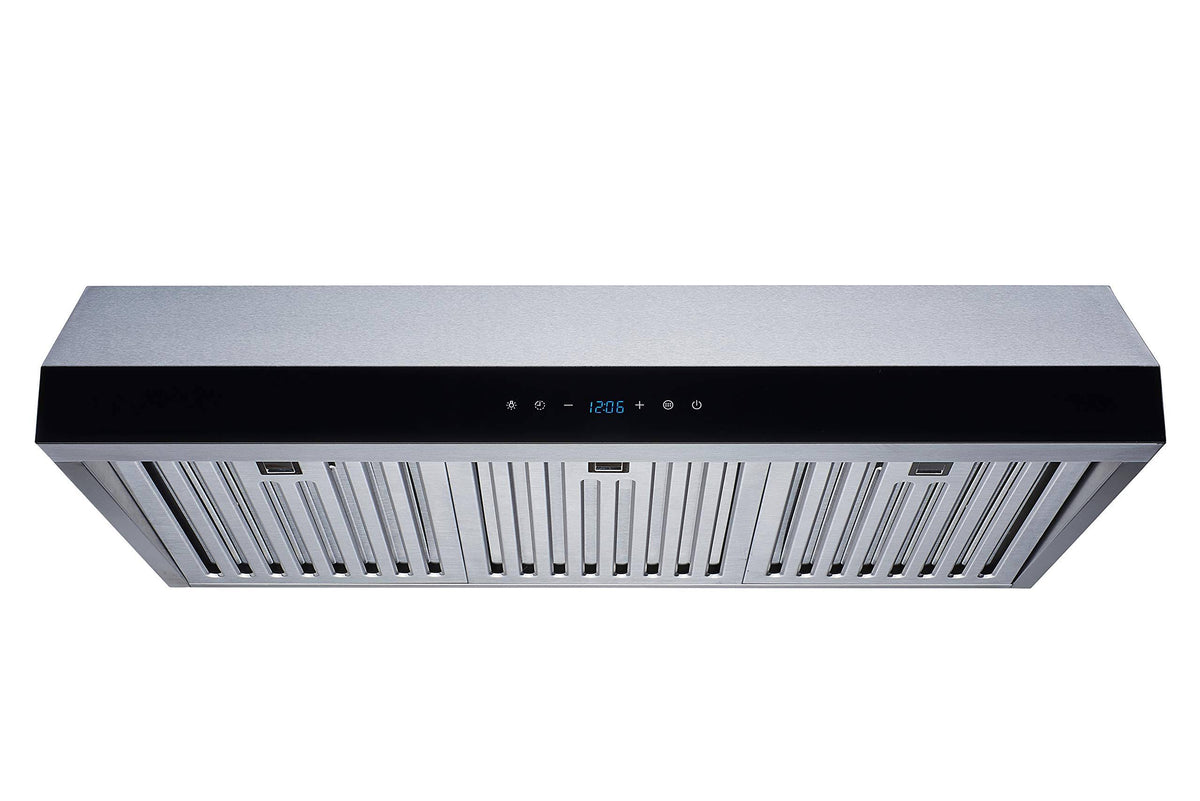 30x22 Stainless Steel Under Cabinet Ducted Range Hood 500 CFM Touch Control V862