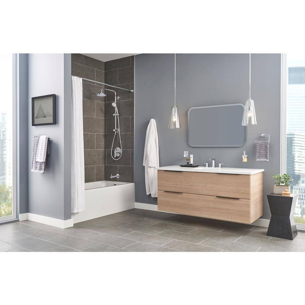 8 in. Widespread 2-Handle Bathroom Faucet in Starlight Chrome L6670