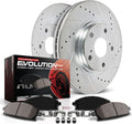 Front Z23 Carbon Fiber Brake Pads with Drilled & Slotted Brake Rotors Kit Q439