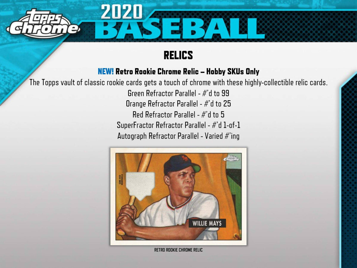 2020 Topps Chrome Baseball Jumbo Box G655