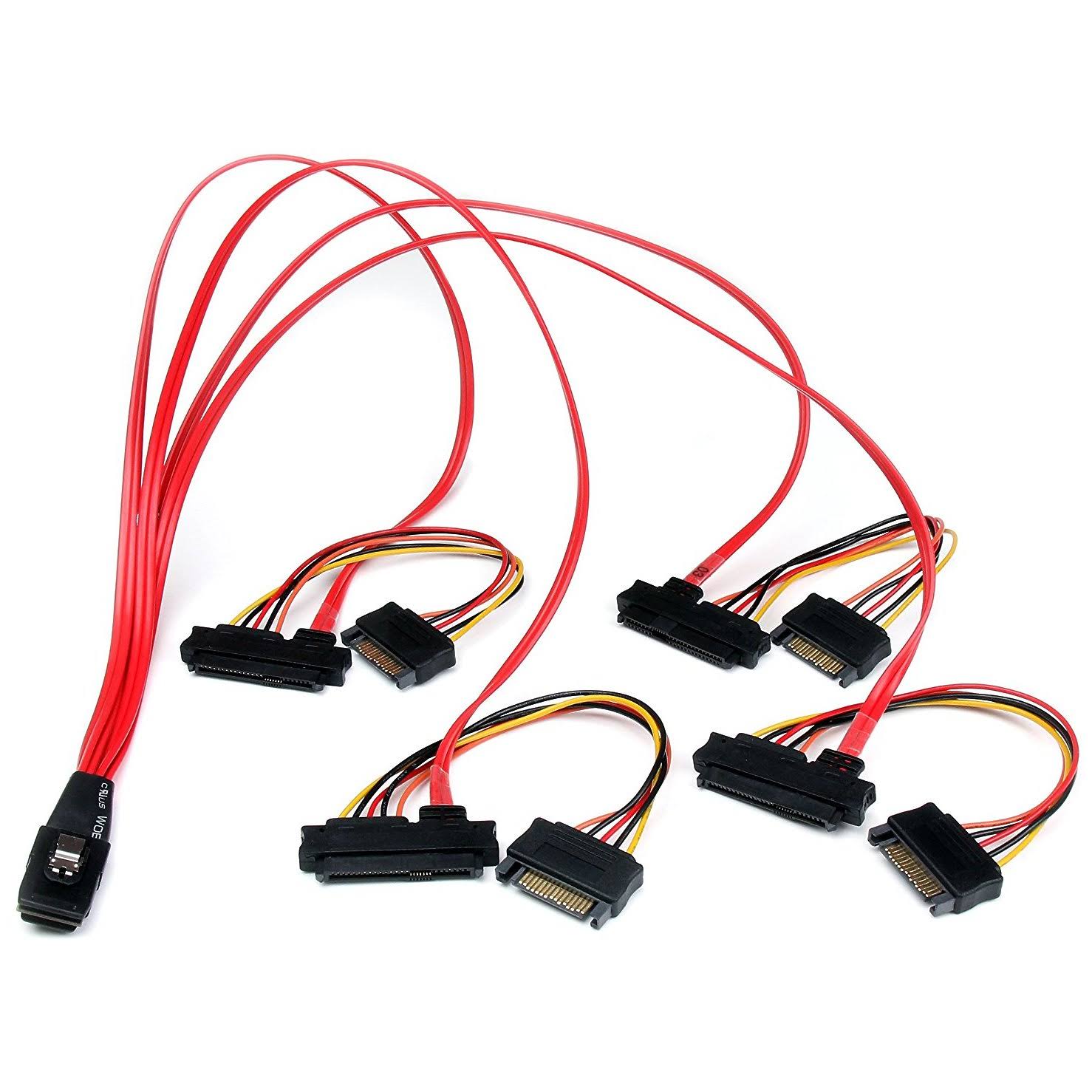 50cm Internal Mini SAS Cable Sff8087 to 4X Sff8482 A3638