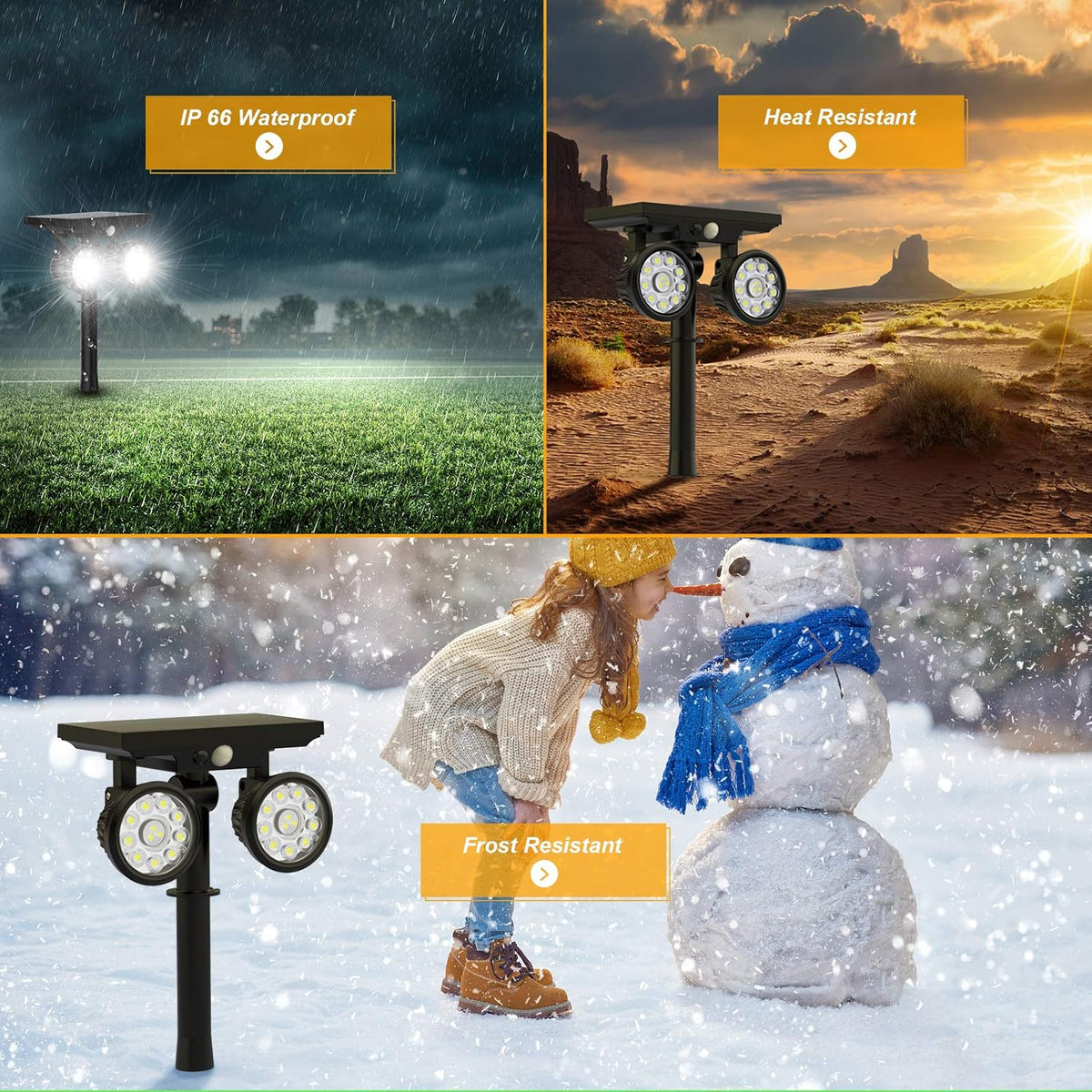 4 Pack Solar Motion Sensor Outdoor Spot Lights F321