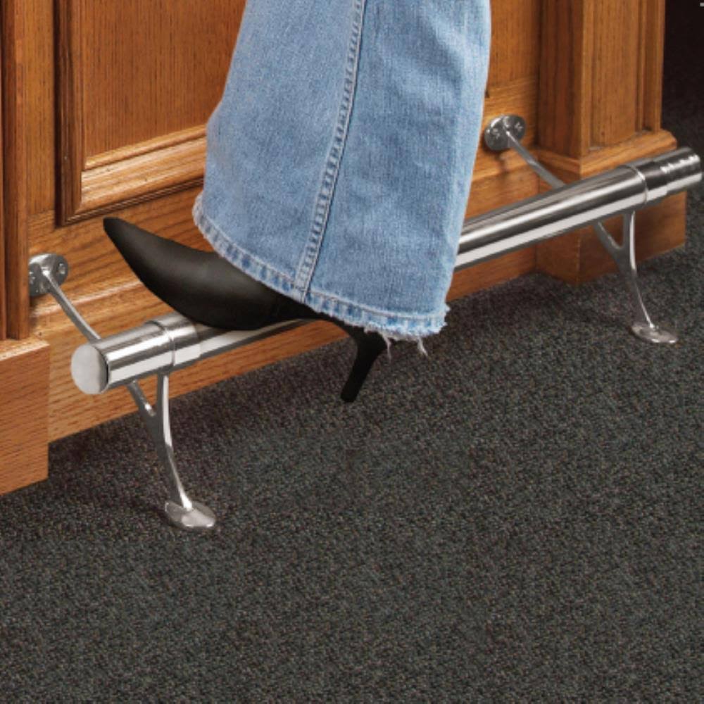 Satin Brushed Solid Stainless Steel Bar Foot Rail Kit Q6465