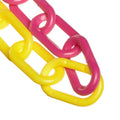Yellow/Pink Plastic Chain Barrier P9233