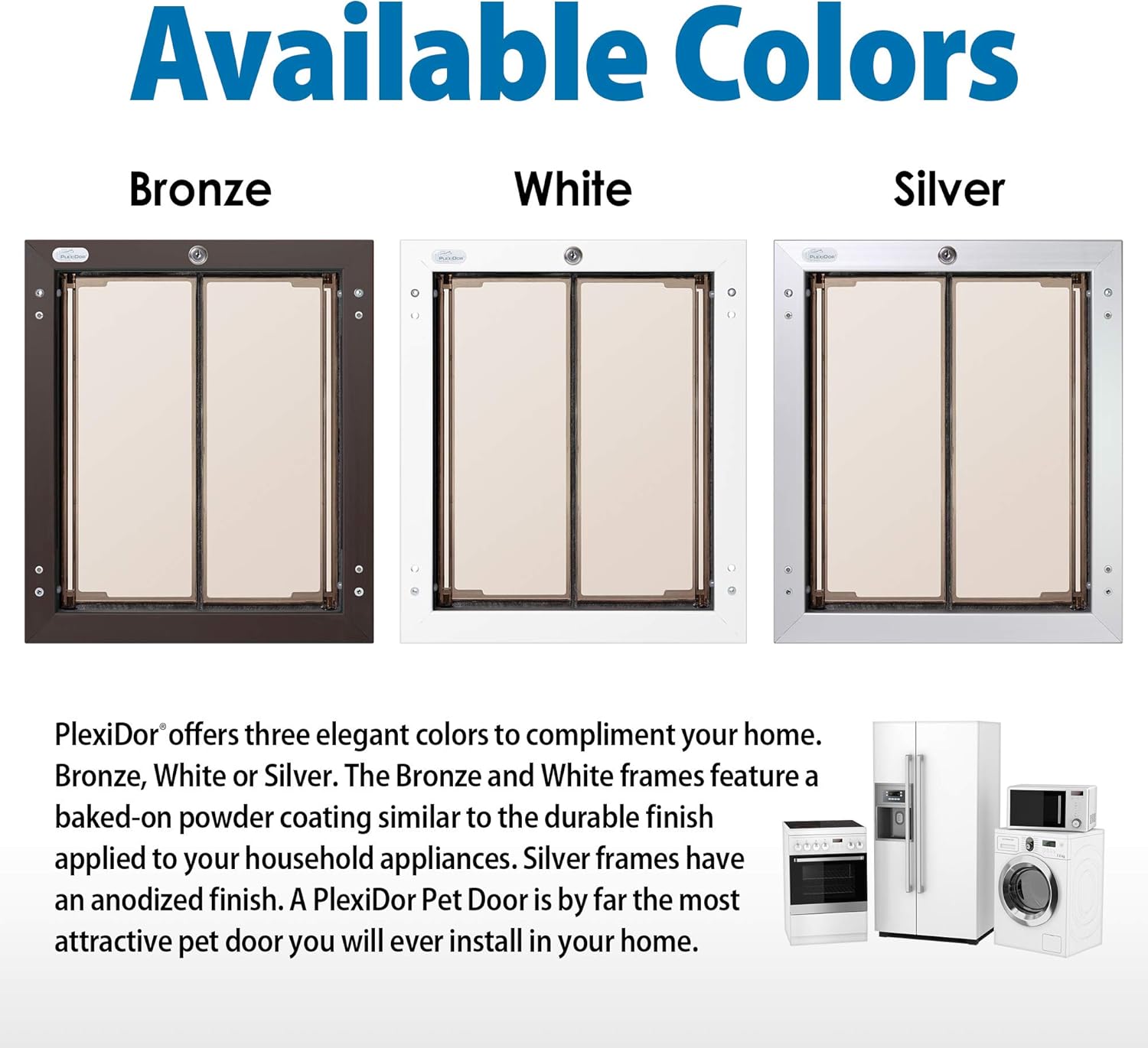 Bronze Small Pet Door with Lock and Key H374592