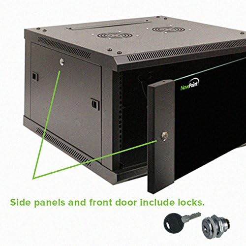 15U Wall Mount Audio Video Rack Cabinet with Glass Door N123298