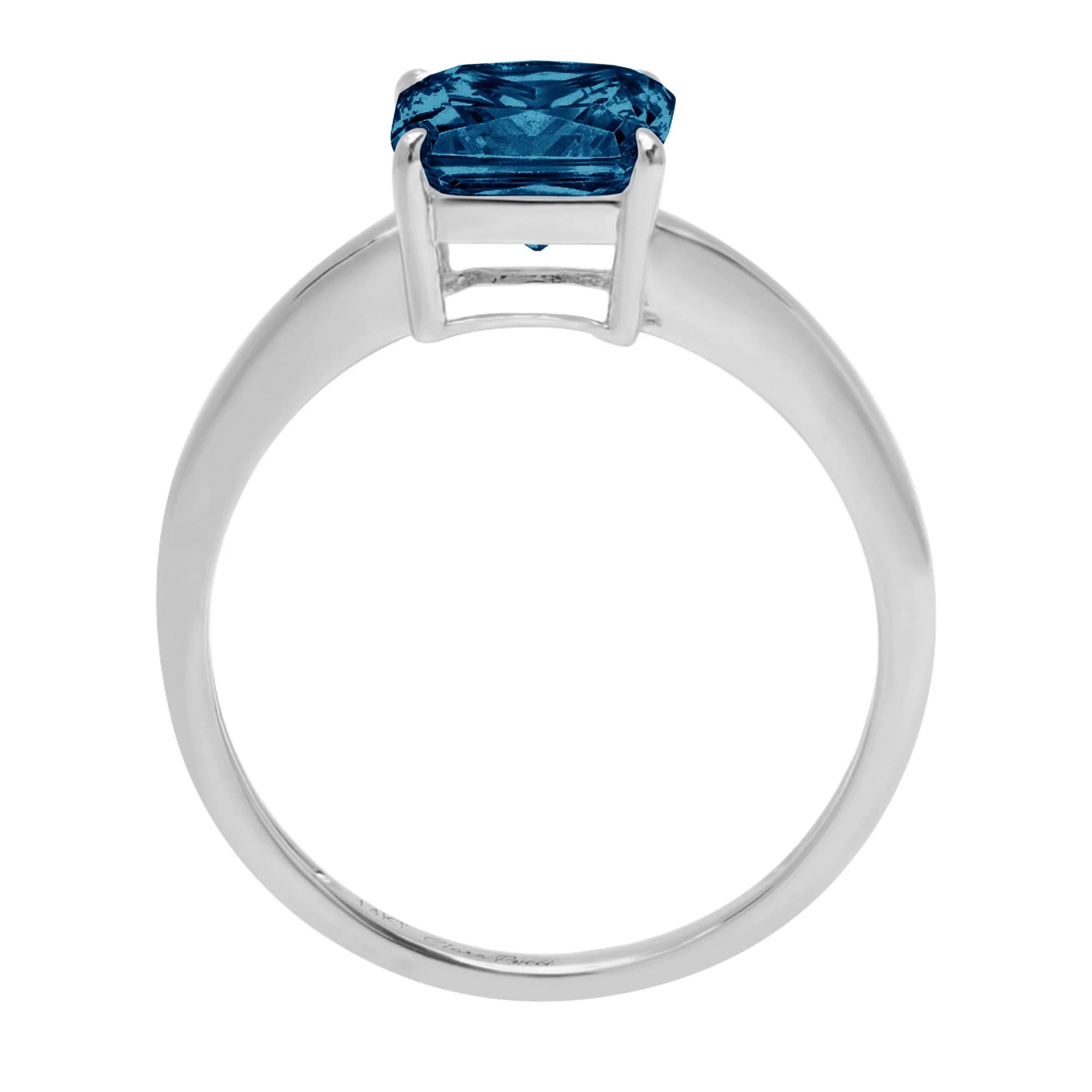 18K White Gold Solitaire Ring T1291