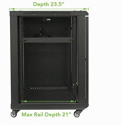 15U Wall Mount Audio Video Rack Cabinet with Glass Door N123298