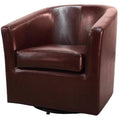 Saddle Brown Barrel Chair U63241