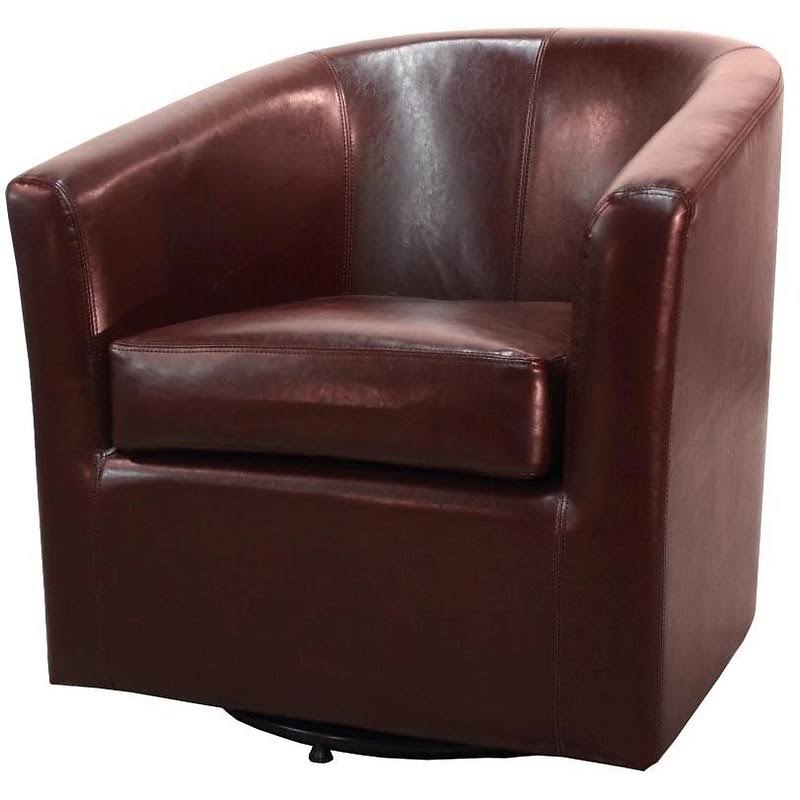 Saddle Brown Barrel Chair U63241