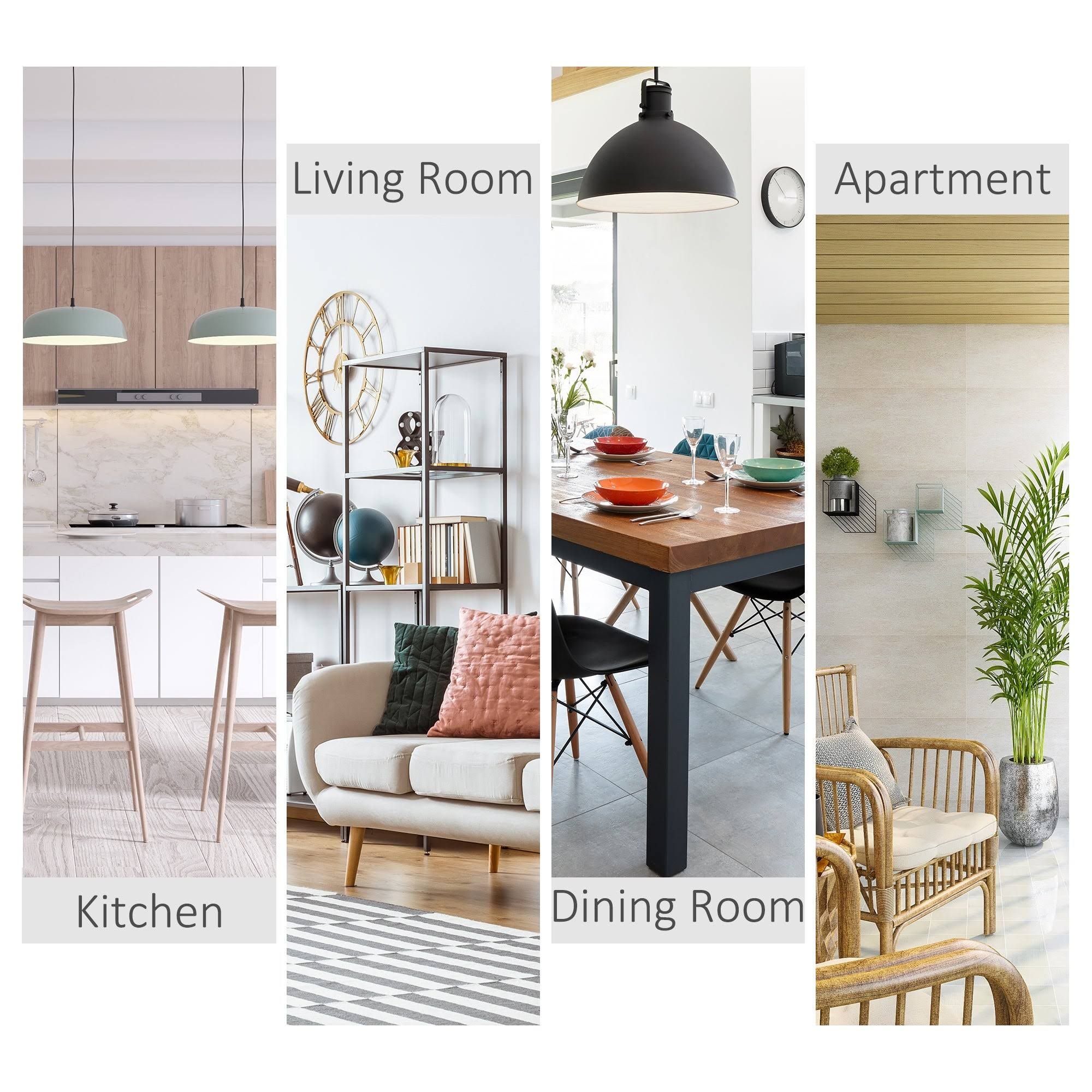 5 Piece Kitchen Table and 4 Stools Dining Set with Metal Legs N7102