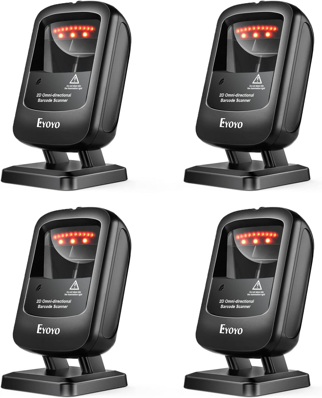 2D Desktop Barcode Scanner, Omnidirectional Hands-Free USB Wired Barcode Reader D671804