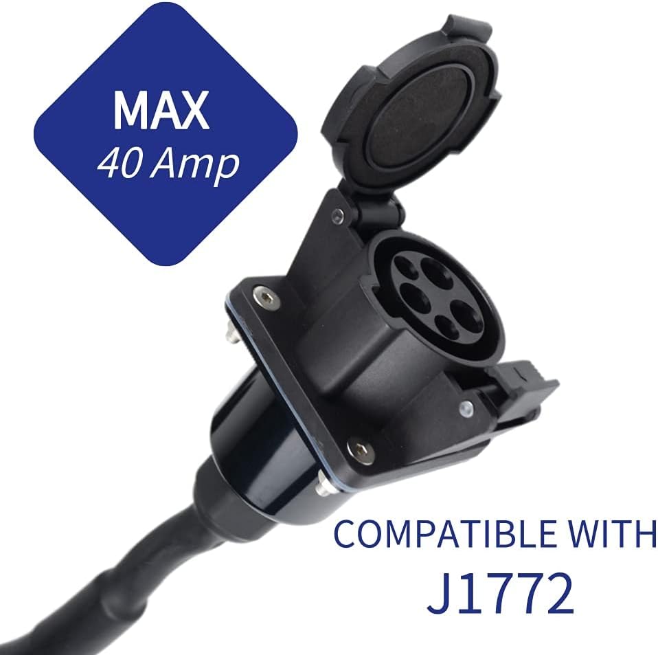 40 Amp 20 Ft J1772 EV Charging Extension Cable C448
