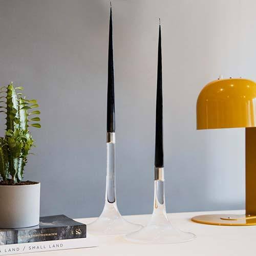 Silver Tall Candlestick G455