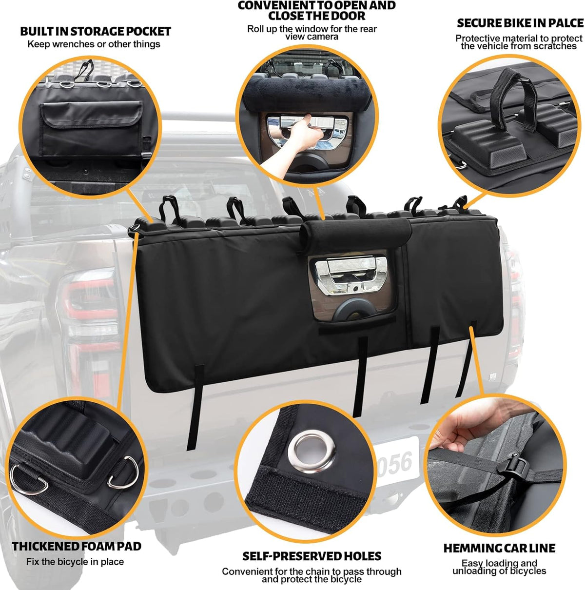 Truck Bike Tailgate Pad with Anti-Theft Lock, 53" Long Pack of 2 V719