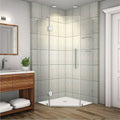 Stainless Steel Frameless Neo-Angle Shower Enclosure U5977