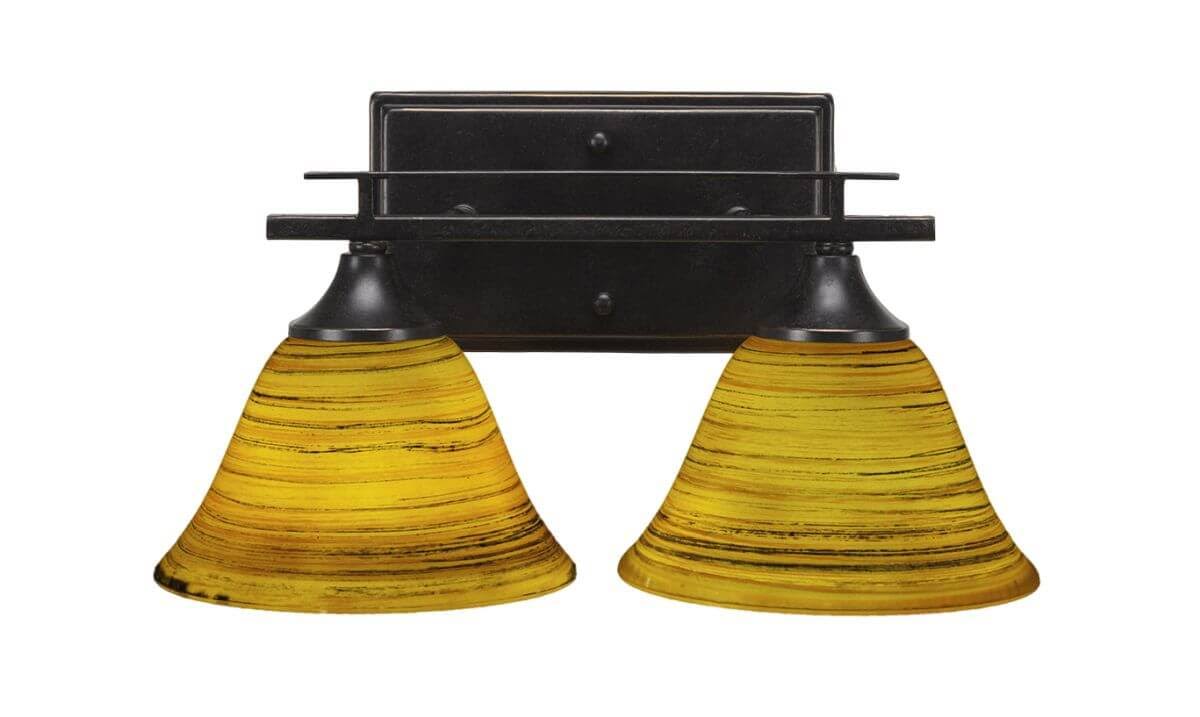 Two Light Bath Bar Dark Granite C38459