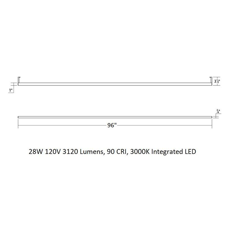 Satin White LED Indirect Wall Bar E563881
