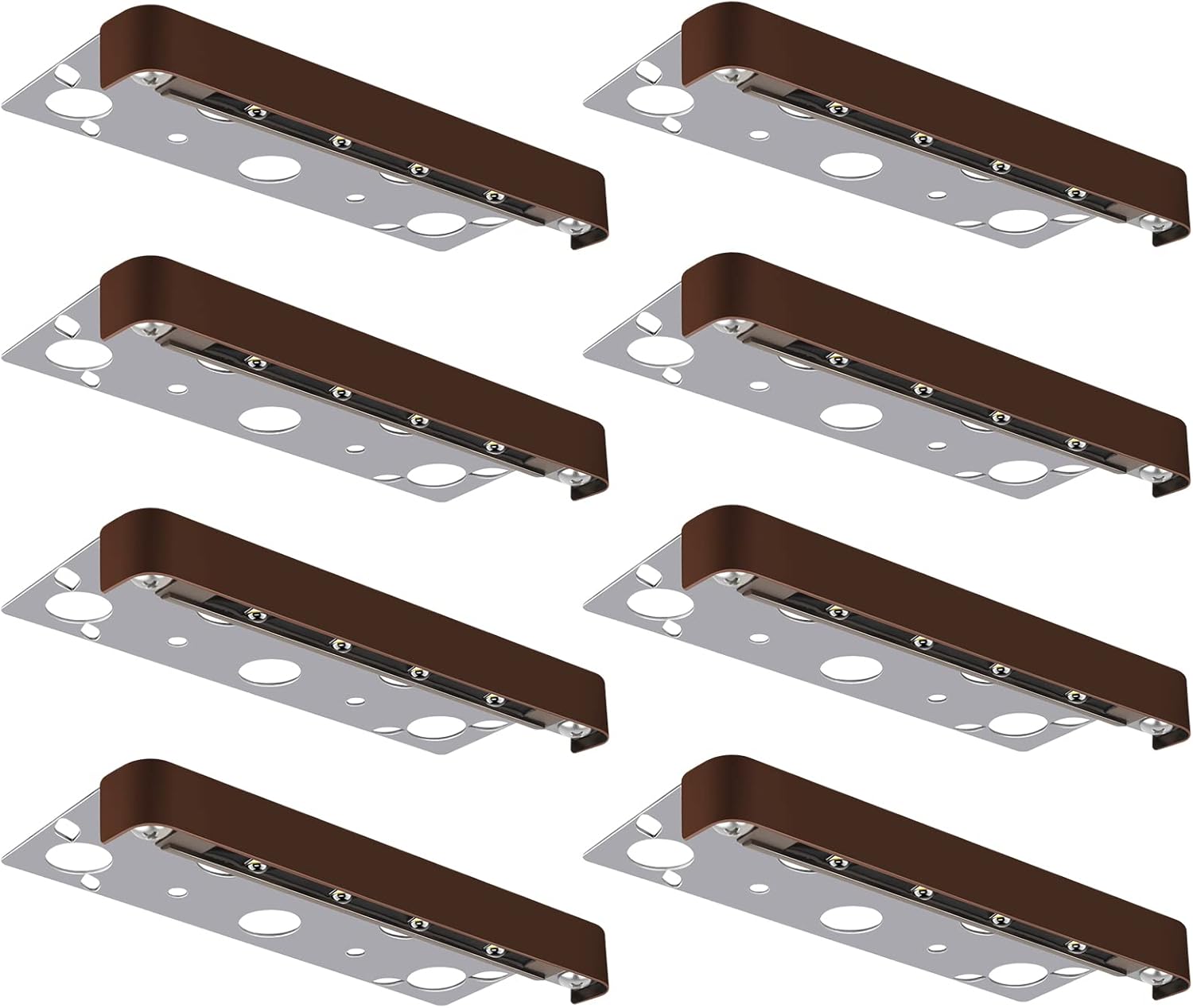 8-Pack 7 Inch 1.5W Hardscape Lighting Paver Light, Swivel Retaining Wall Light, IP67 Waterproof LED Step Light, Warm White 2700K G407359