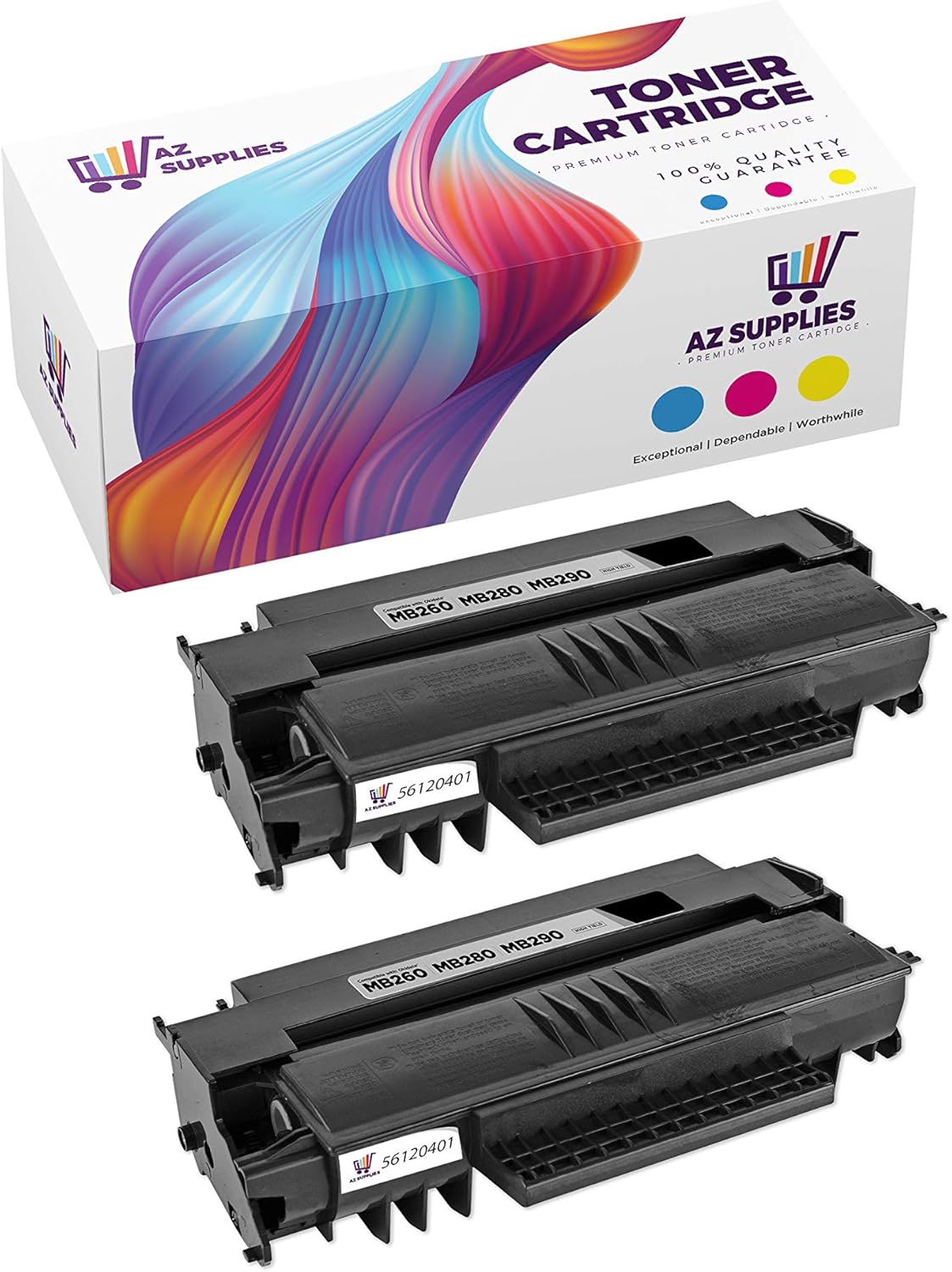 Black Toner Cartridge 2 Packs P3702