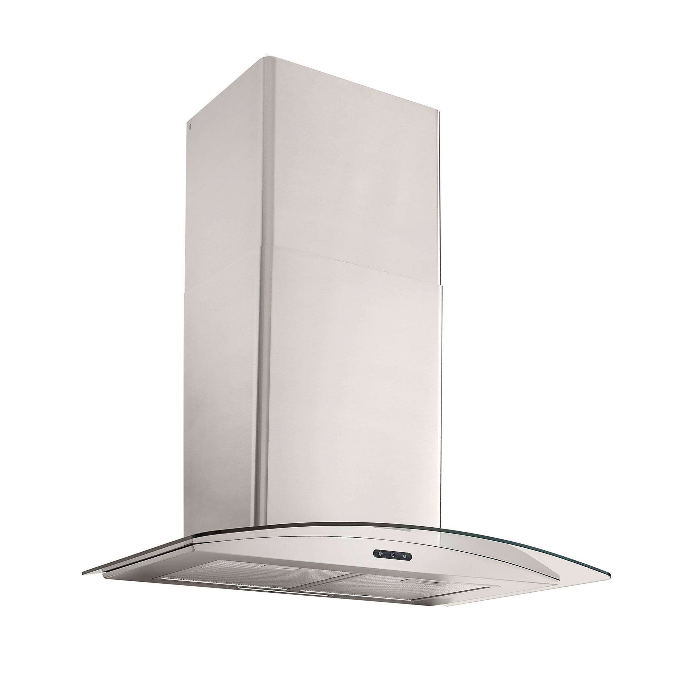 30 inch Wall Mount Curved Glass Chimney Range Hood V8487