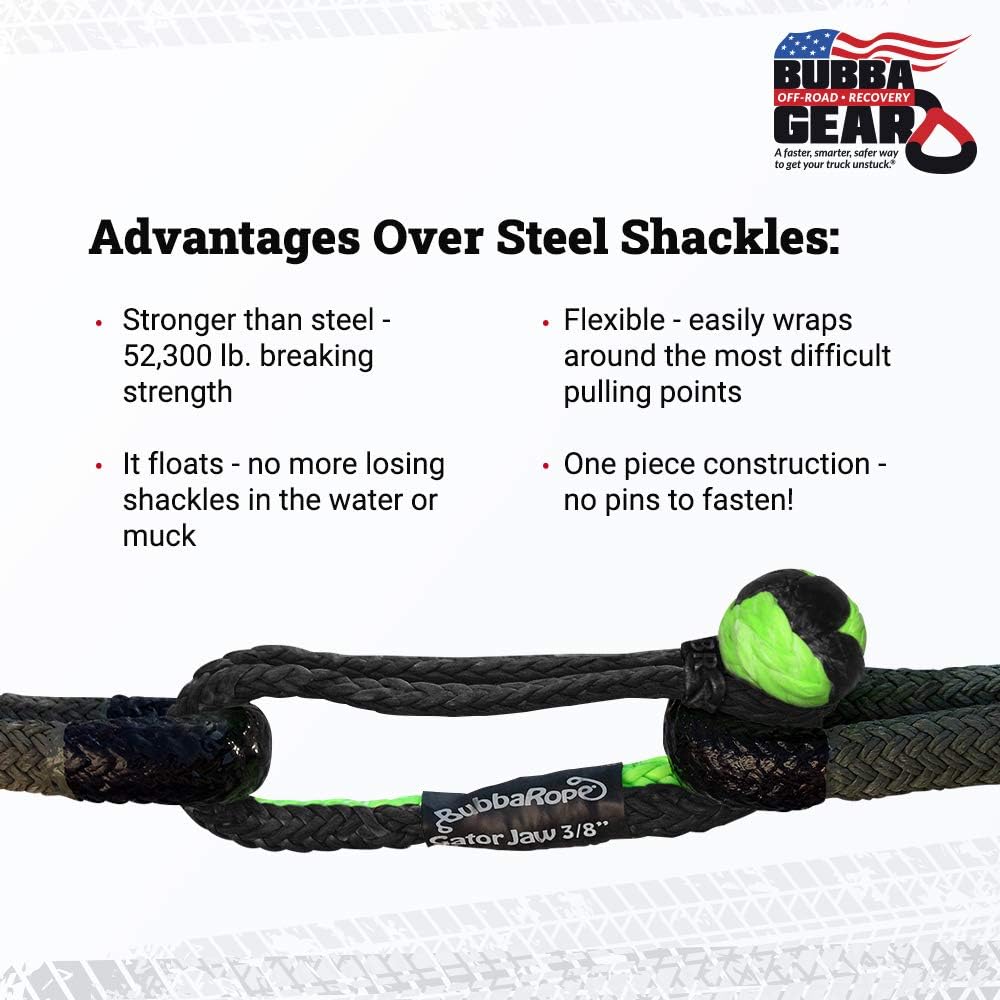 Green Pack of 2 Synthetic Tow Shackle S837362
