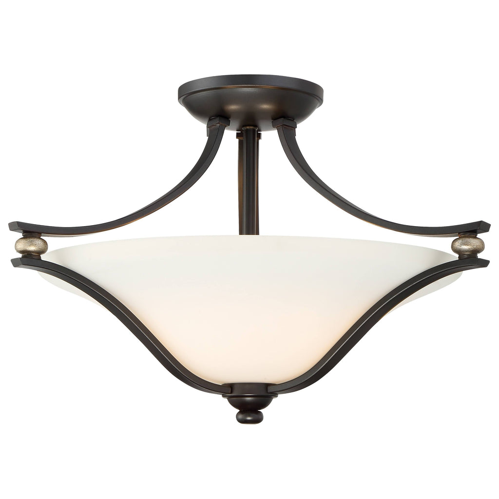 2 Light Semi Flush Mount Lathan Bronze G89787
