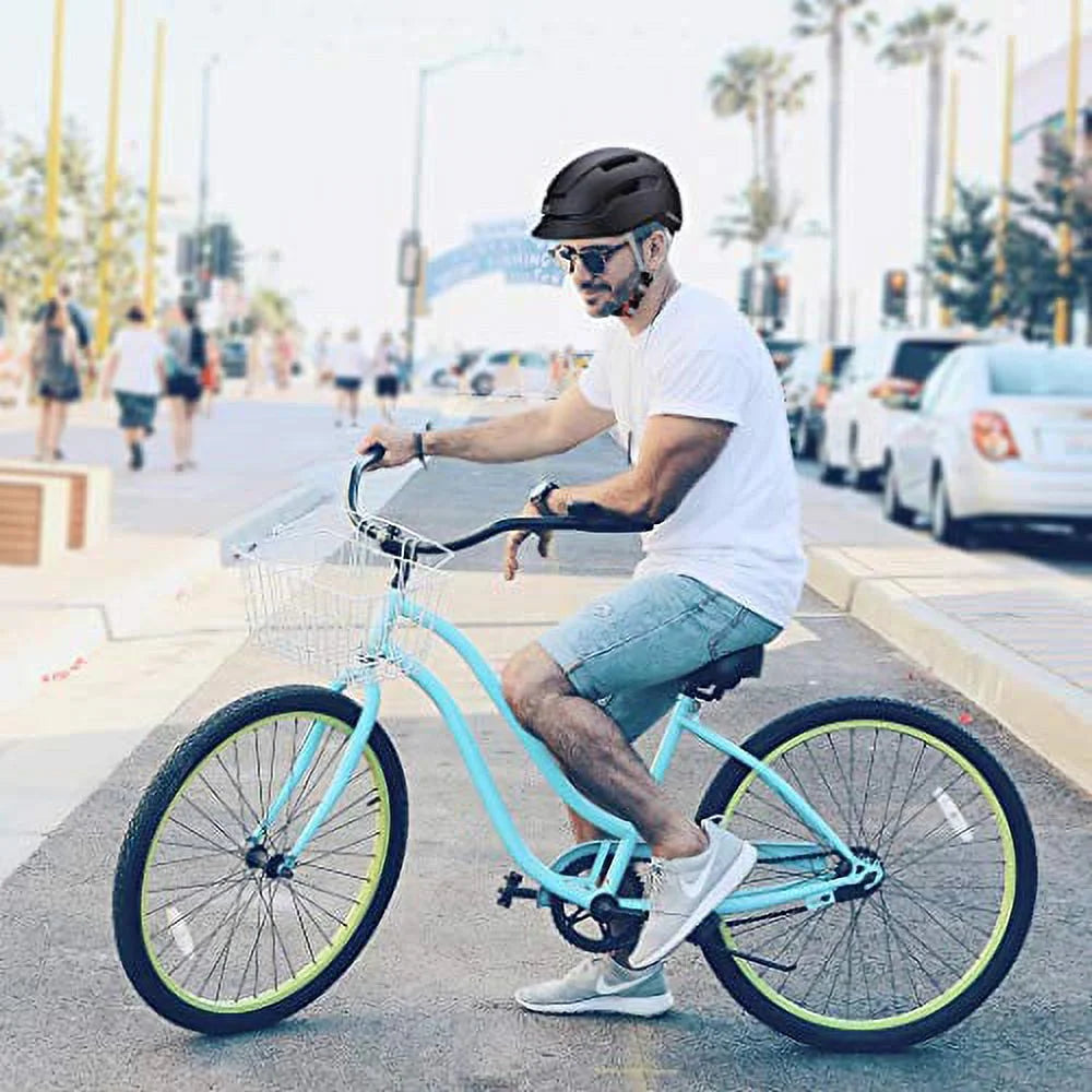 Adult Bike Helmet with Light and Replacement Pads P792