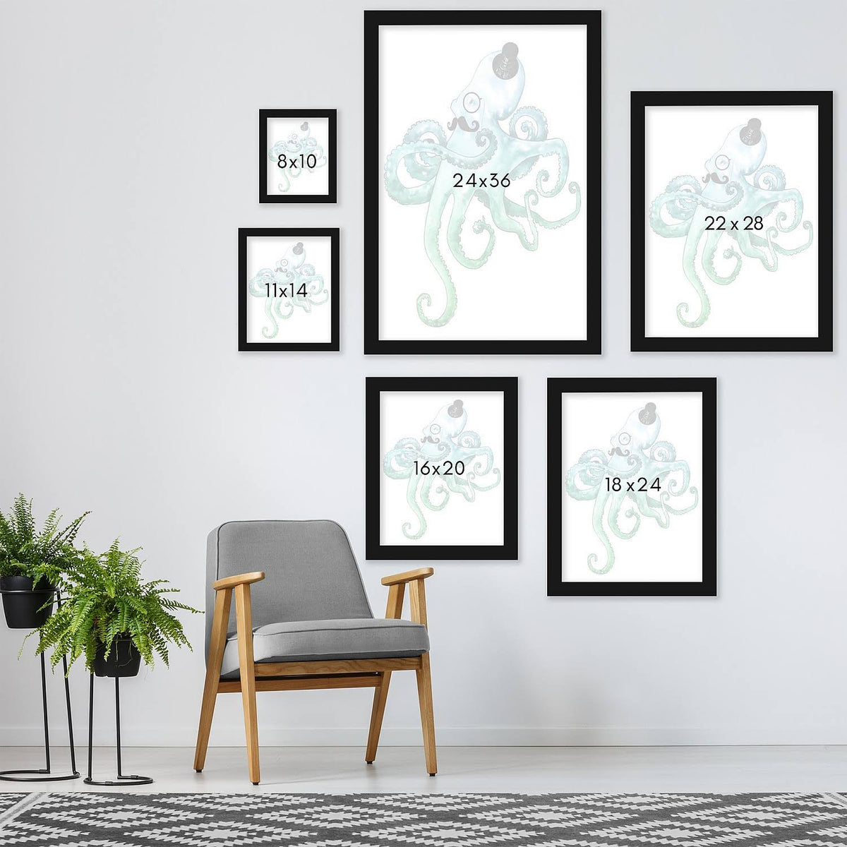 Black Frame 18x22x24x22 S671