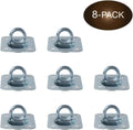 8 Pack Heavy Duty Steel D-Ring Tie-Down Anchors F6657