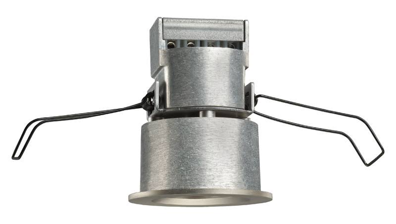 Satin Nickel Mini LED Downlight 2700K Spot Beam Spread U893