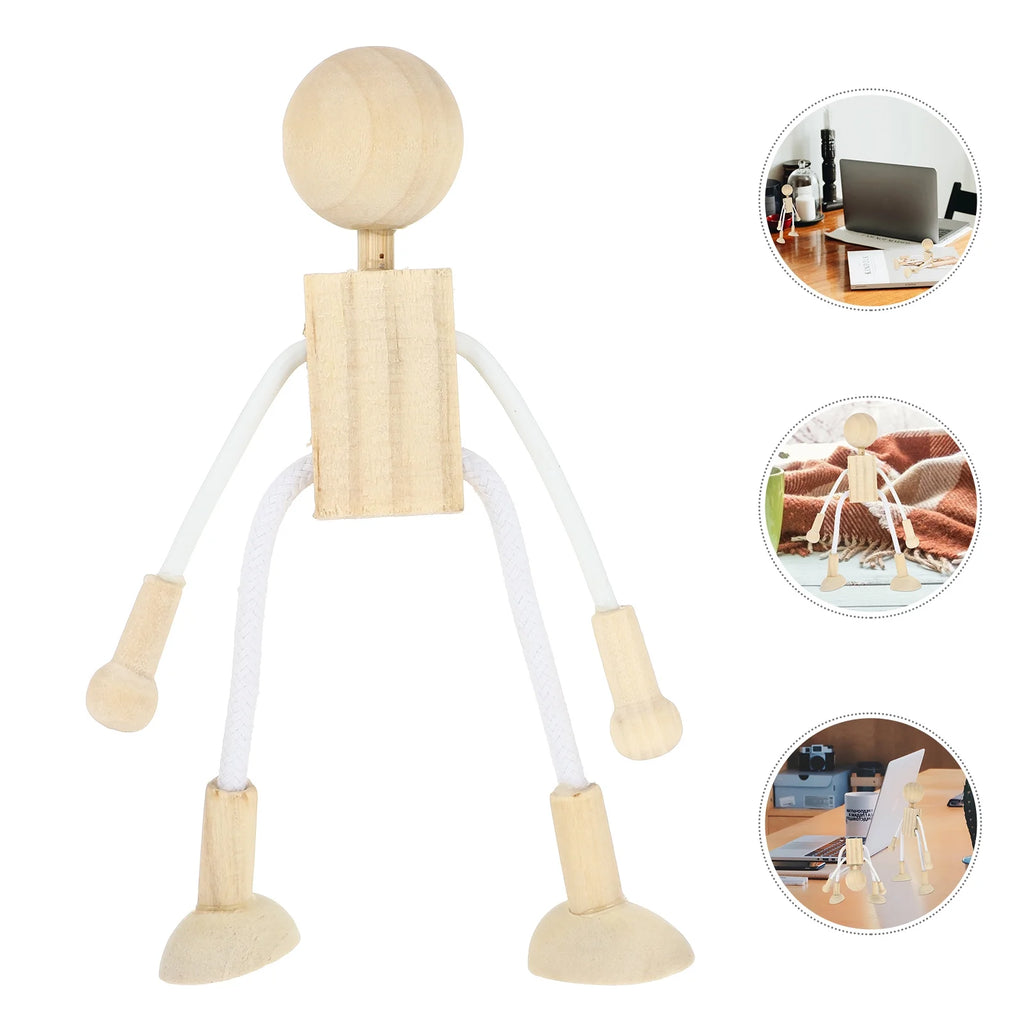 5pcs Unfinished Wooden Dolls for Arts and Crafts G85959