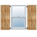 Rough Sawn Western Red Cedar Board-n-Batten Shutters with Z-Bar S1014