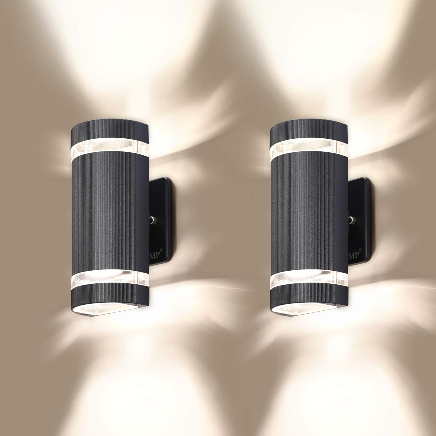4 Pack Semi Cylinder Outdoor Wall Light, Aluminum Waterproof, 3000k 5W F87857