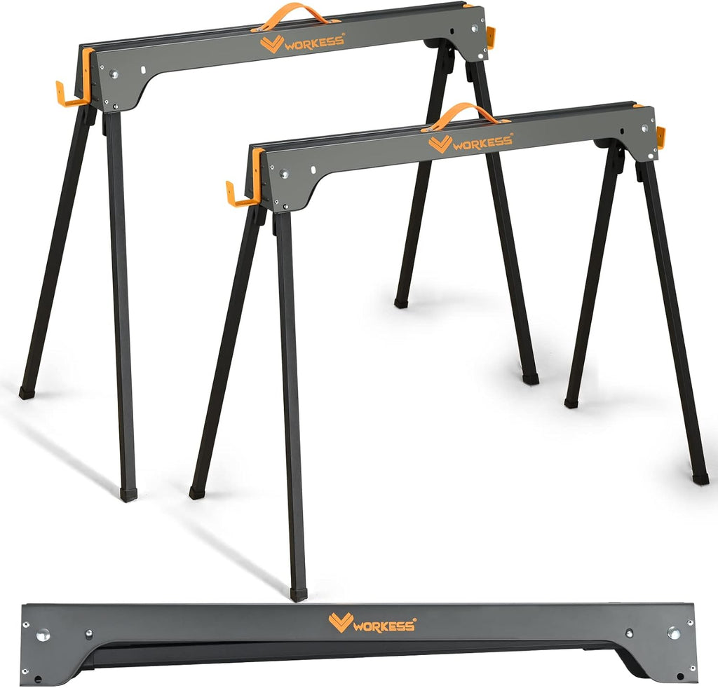 Sawhorse 2 Pack Portable Folding Heavy Duty 1100 LBS Weight Capacity C752493