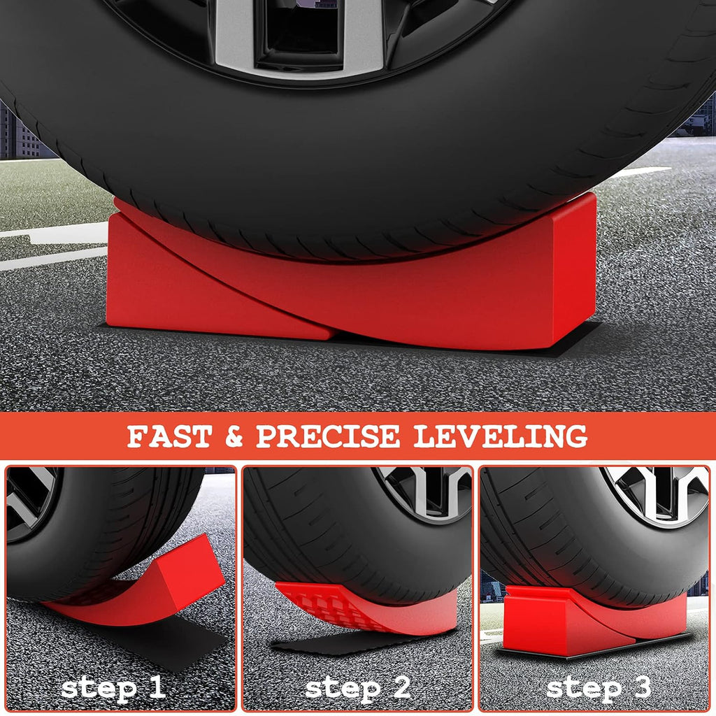 RV Leveling Blocks Kit with Curved Levelers and Chocks L135