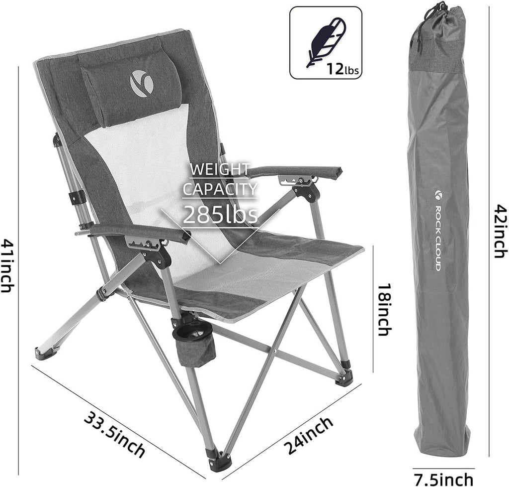 Folding Camping Chair 4 Position Portable Outdoor Chair Z961