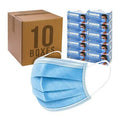 10 Boxes (500 Masks) 3 Layer Disposable Protective Face Masks with Nose Clip & Ear Loops T925913
