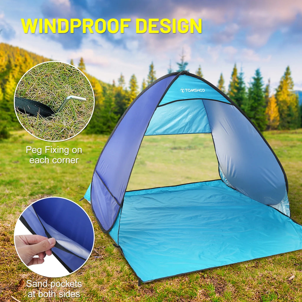 Pop Up Beach Tent with Carry Bag O118061