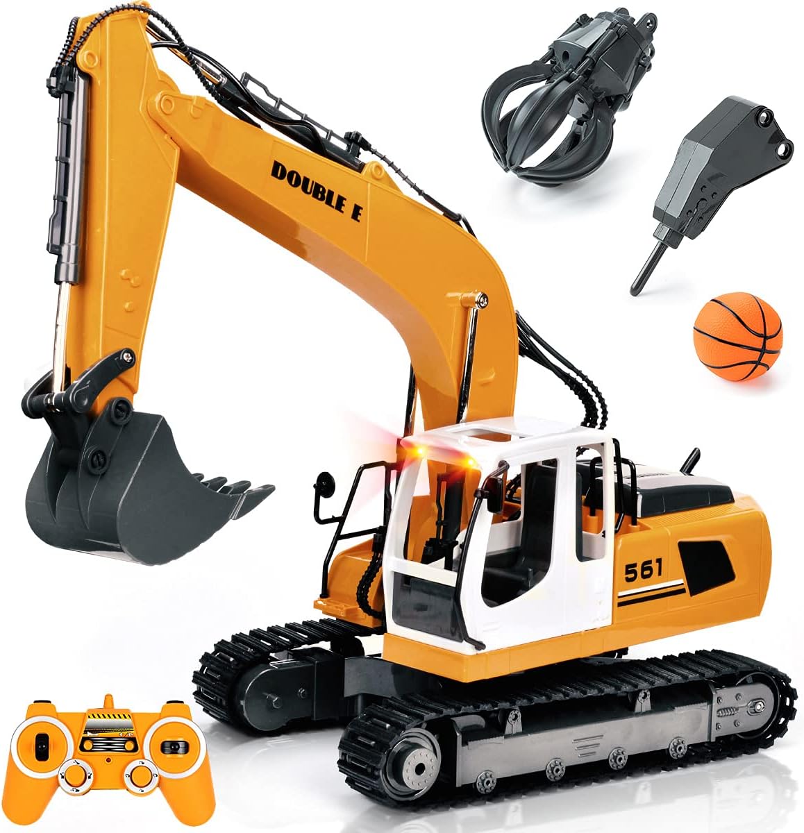 17 Channel 3 in 1 RC Excavator Toy with Working Lights U30199