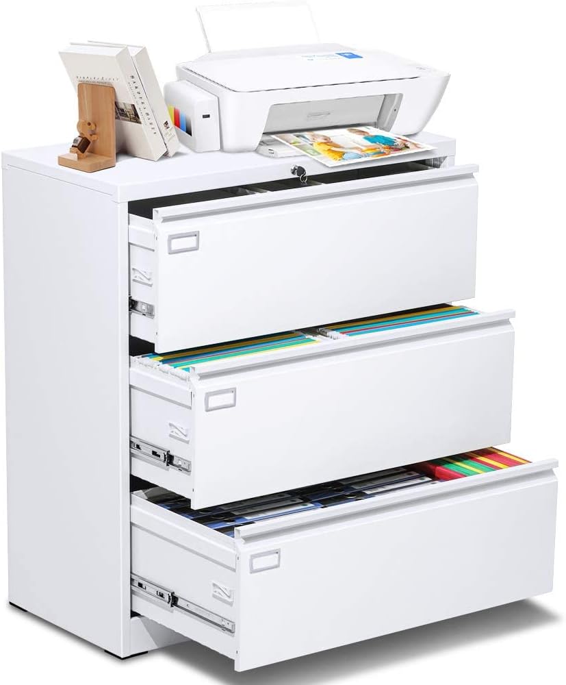 2 Drawers Steel Lateral Filing Cabinet with Lock T3353